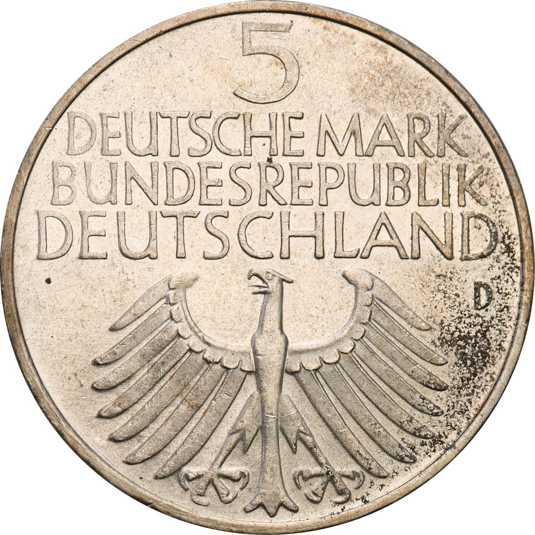 Niemcy. RFN. 5 marek 1952 D, Monachium, 100-lecie Germanisches National-Museum - RZADKIE